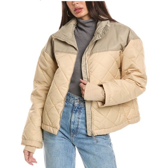 WeWoreWhat Colorblock Quilted Puffer Jacket NWT size M - Picture 1 of 9